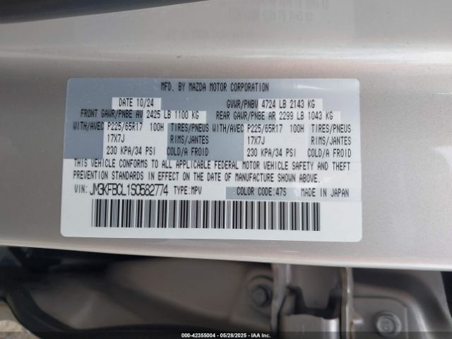 JM3KFBCL1S0582774 Mazda Cx-5 Preferred