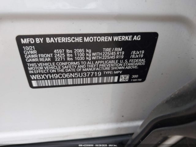 WBXYH9C06N5U37719 BMW X2
