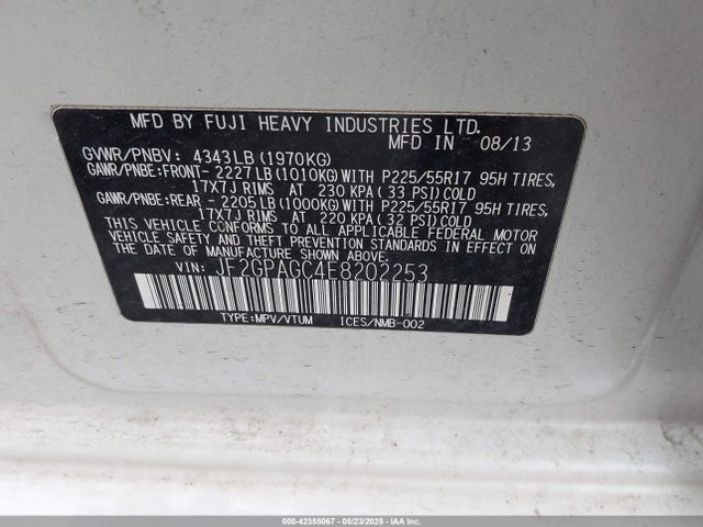 JF2GPAGC4E8202253 Subaru Xv Crosstrek 2.0i Limited