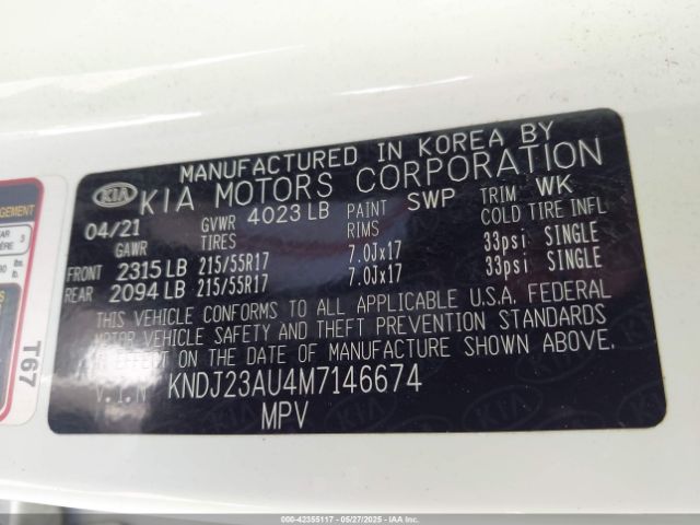 KNDJ23AU4M7146674 KIA SOUL S