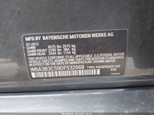 2013 BMW 328I WBA3B3C59DF532668 Photo 8