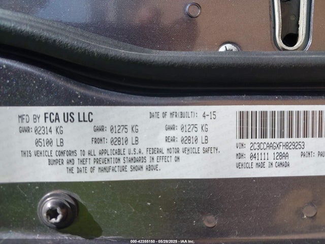 Chrysler 2015 2015 2C3CCAAGXFH829253 Image 9