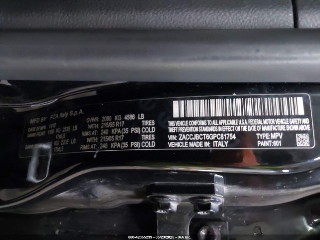 ZACCJBCT6GPC81754 Jeep Renegade Trailhawk