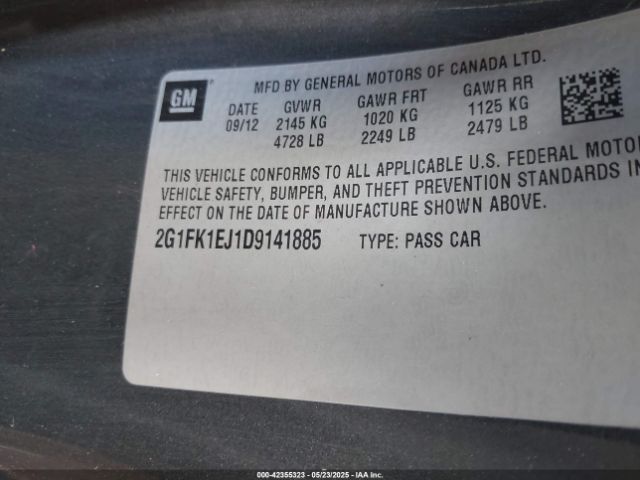 2013 CHEVROLET CAMARO 2G1FK1EJ1D9141885 Photo 8