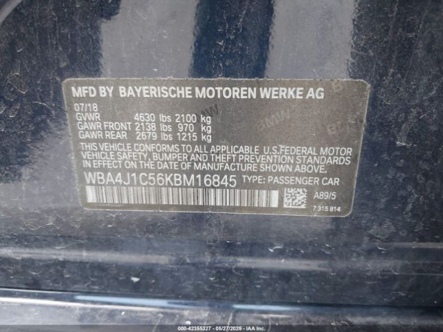 2019 BMW 430I GRAN COUPE WBA4J1C56KBM16845 Photo 8