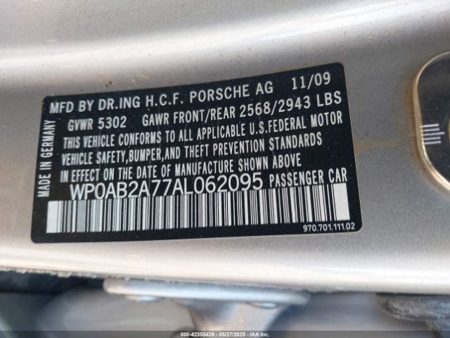 2010 PORSCHE PANAMERA WP0AB2A77AL062095 Photo 8