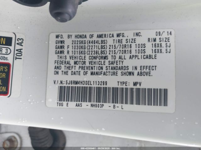 5J6RM4H30EL113299 Honda CR-V LX