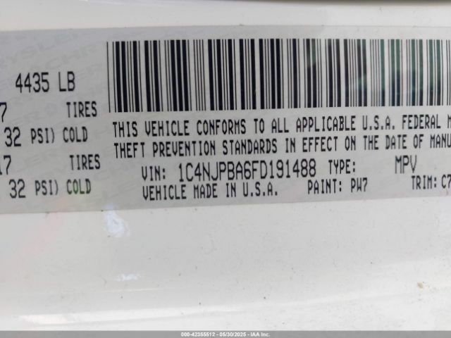 2015 JEEP PATRIOT 1C4NJPBA6FD191488 Photo 8