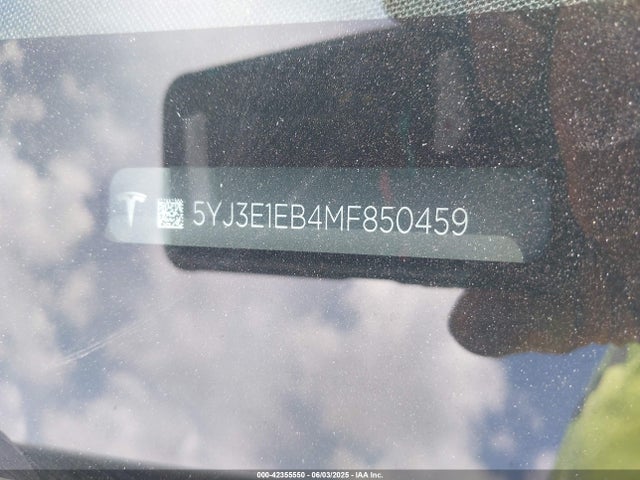 2021 TESLA MODEL 3 5YJ3E1EB4MF850459 Photo 8