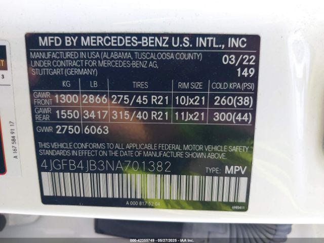 2022 MERCEDES-BENZ GLE 350 4JGFB4JB3NA701382 Photo 8