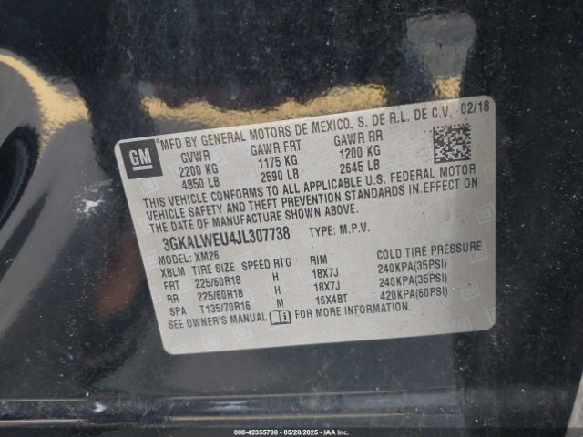 2018 GMC TERRAIN 3GKALWEU4JL307738 Photo 8