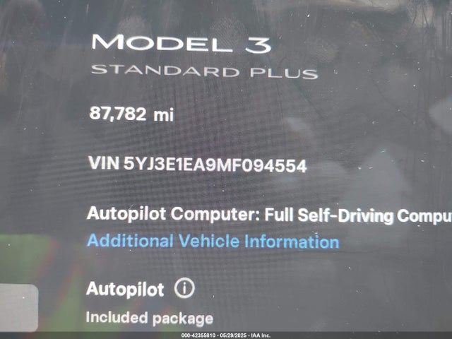 2021 TESLA MODEL 3 5YJ3E1EA9MF094554 Photo 8