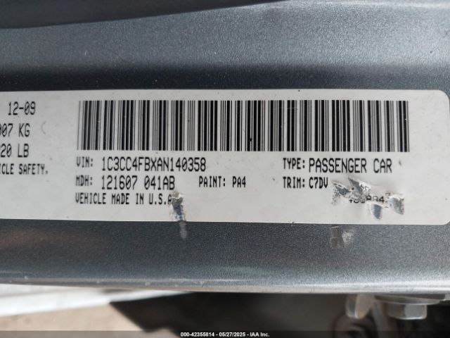 2010 CHRYSLER SEBRING 1C3CC4FBXAN140358 Photo 8
