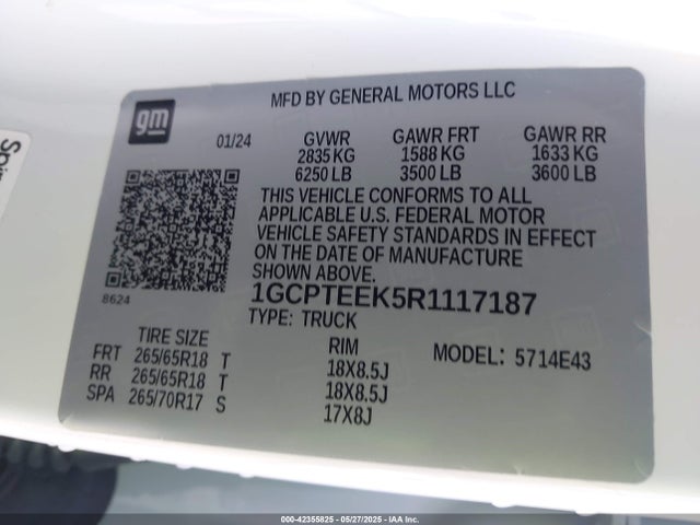 1GCPTEEK5R1117187 Chevrolet l3b