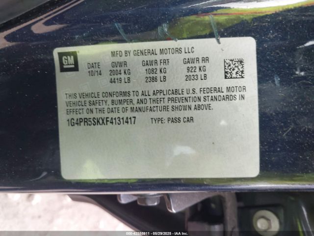 1G4PR5SKXF4131417 Buick Verano Convenience Group