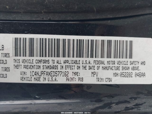 1C4NJPFAXED577162 Jeep Patriot Latitude