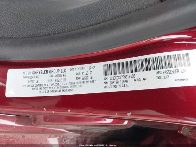 1C3CCCCG7FN610198 Chrysler 200
