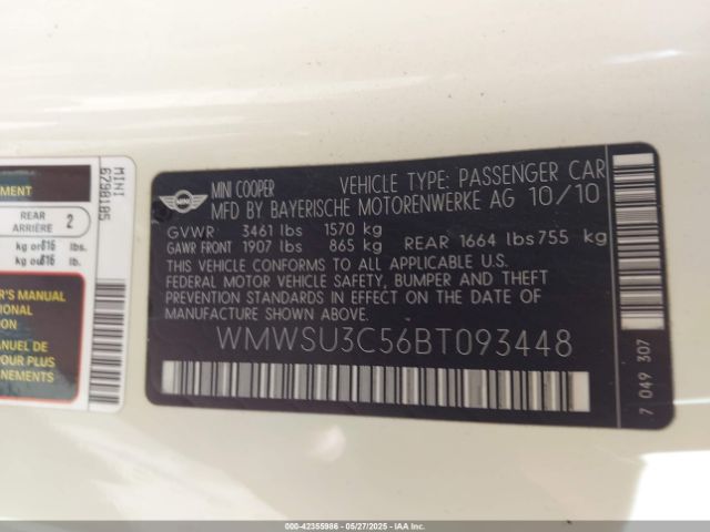 2011 MINI COOPER WMWSU3C56BT093448 Photo 8