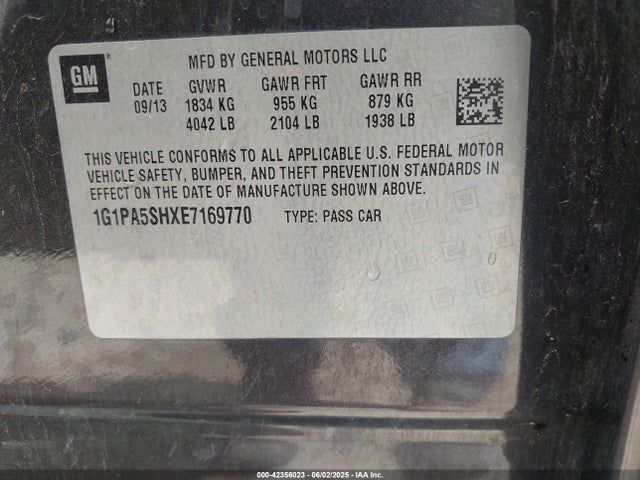1G1PA5SHXE7169770 Chevrolet Cruze Ls Auto
