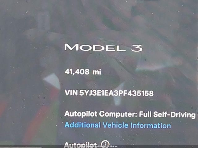 5YJ3E1EA3PF435158 Tesla Model 3 Rear-wheel Drive