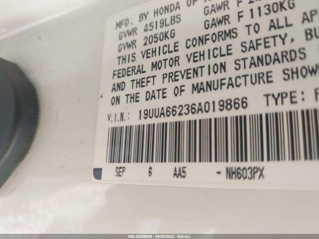 2006 ACURA TL 19UUA66236A019866 Photo 8