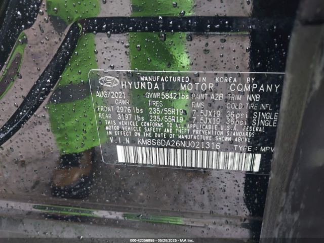 2022 HYUNDAI SANTA FE PLUG-IN HYBRID KM8S6DA26NU021316 Photo 8