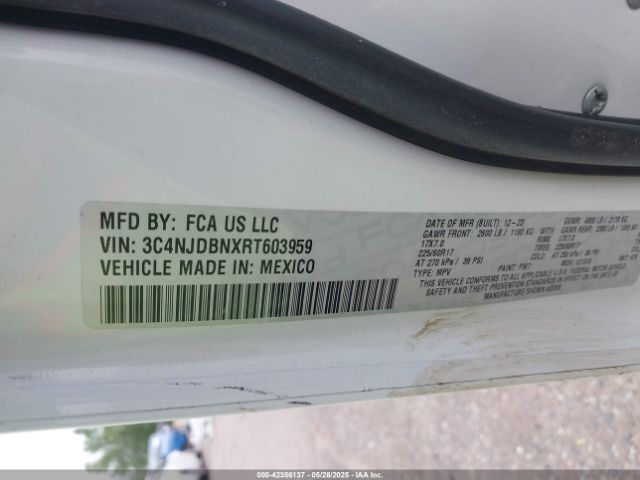 3C4NJDBNXRT603959 Jeep Compass Latitude 4x4