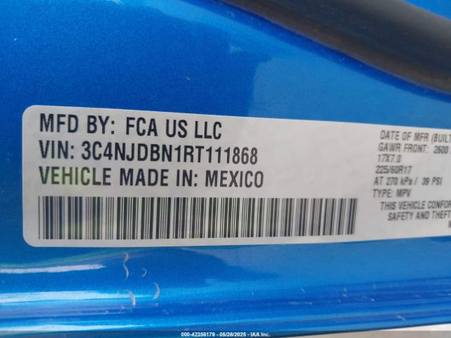3C4NJDBN1RT111868 Jeep Compass Latitude 4x4