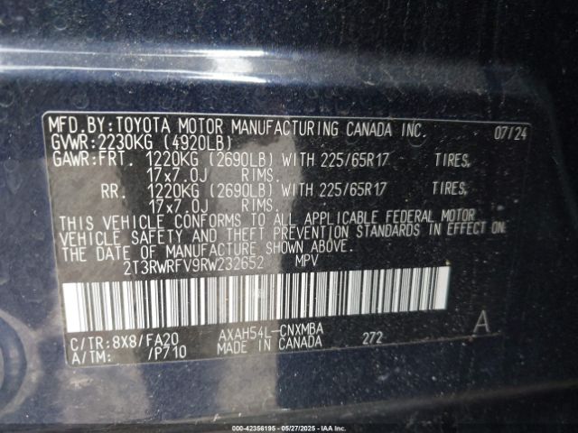 2024 TOYOTA RAV4 HYBRID 2T3RWRFV9RW232652 Photo 8