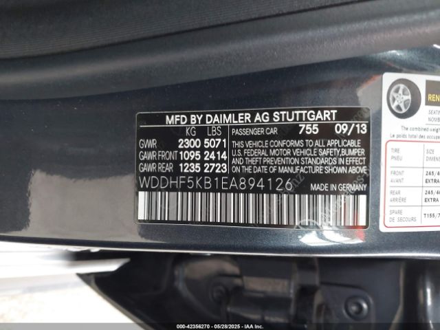 WDDHF5KB1EA894126 Mercedes-Benz E 350