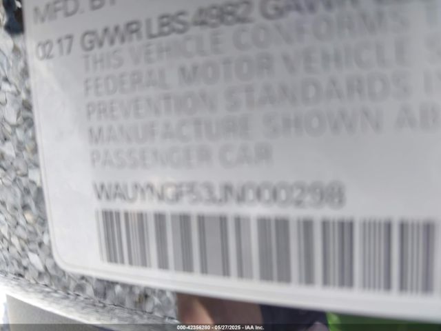 WAUYNGF53JN000298 Audi A5 2.0t Premium