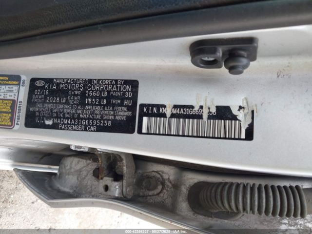 KNADM4A31G6695258 KIA RIO LX