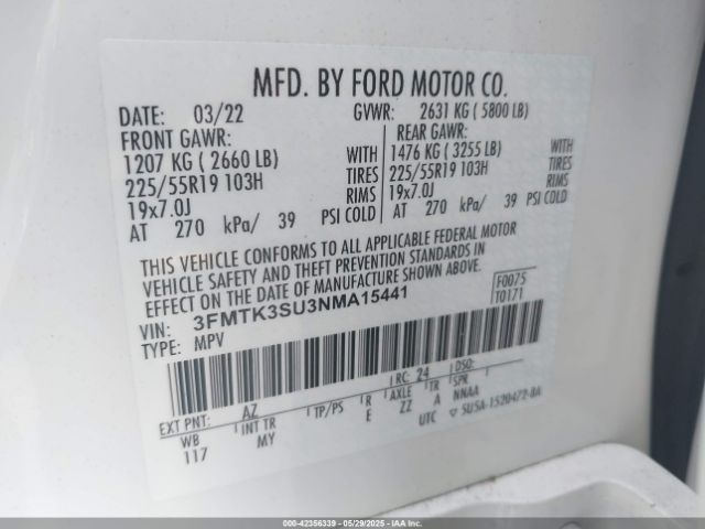 2022 FORD MUSTANG MACH-E 3FMTK3SU3NMA15441 Photo 8