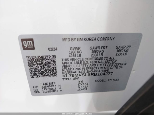 KL79MVSL8RB184277 Chevrolet l3t