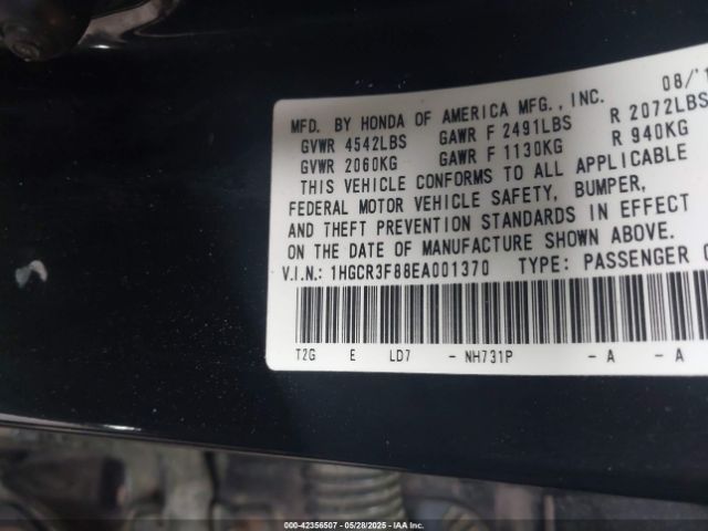1HGCR3F88EA001370 Honda Accord Ex-l V-6
