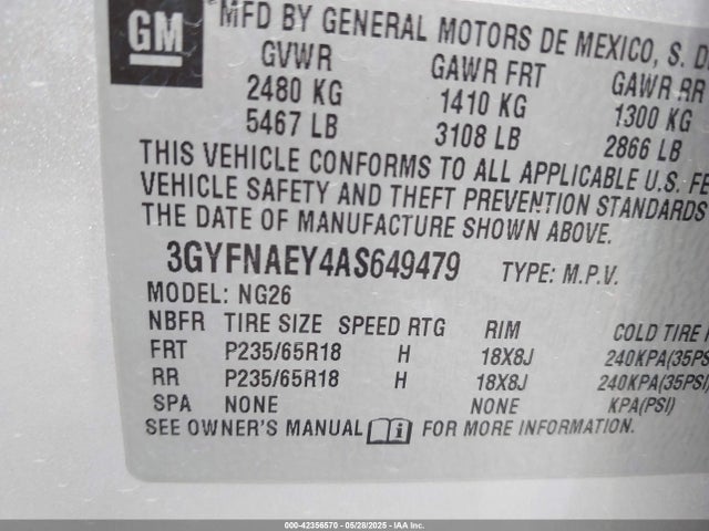 2010 CADILLAC SRX 3GYFNAEY4AS649479 Photo 8
