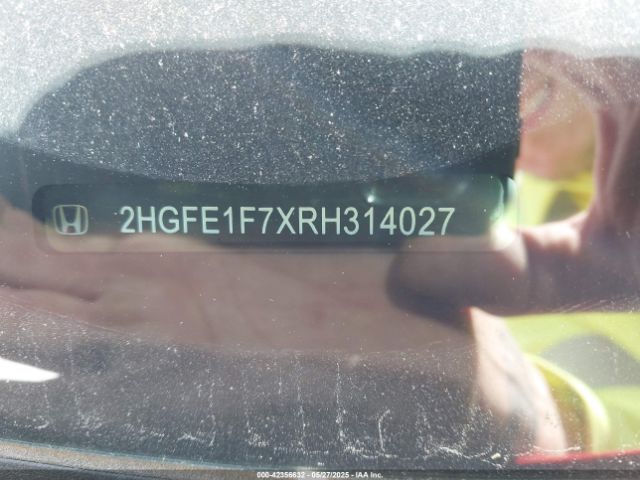 2024 HONDA CIVIC 2HGFE1F7XRH314027 Photo 8
