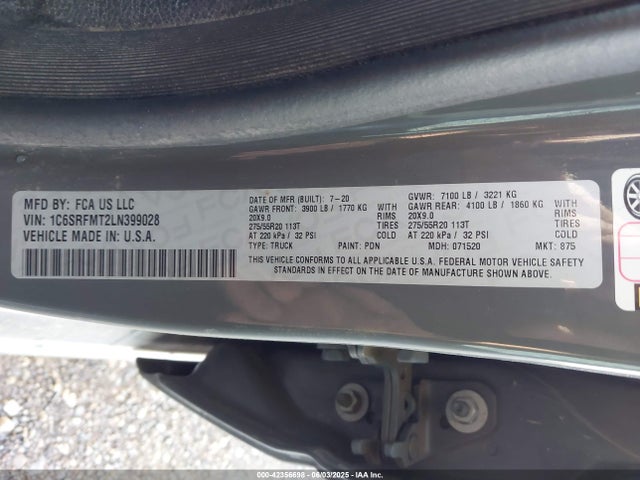 RAM 1500 2020 1C6SRFMT2LN399028 Image 9