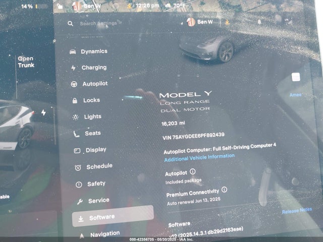 2023 TESLA MODEL Y 7SAYGDEE6PF892439 Photo 6