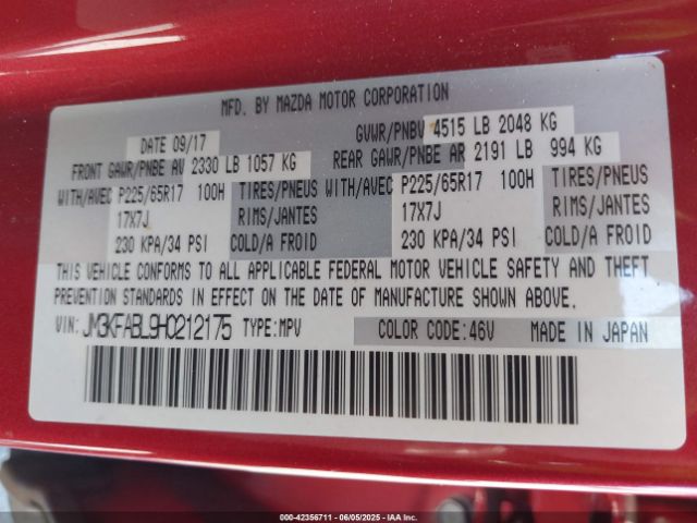 2017 MAZDA CX-5 JM3KFABL9H0212175 Photo 8