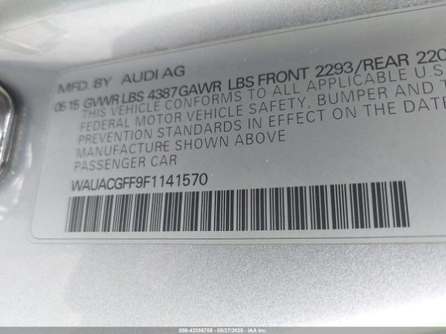 2015 AUDI A3 WAUACGFF9F1141570 Photo 8