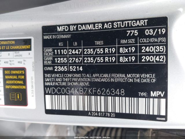 2019 MERCEDES-BENZ GLC 300 WDC0G4KB7KF626348 Photo 8