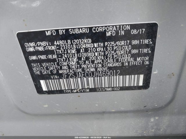 2018 SUBARU FORESTER JF2SJAEC0JH469012 Photo 8