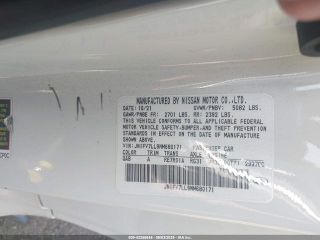 2022 INFINITI Q60 JN1FV7LL9NM680171 Photo 8