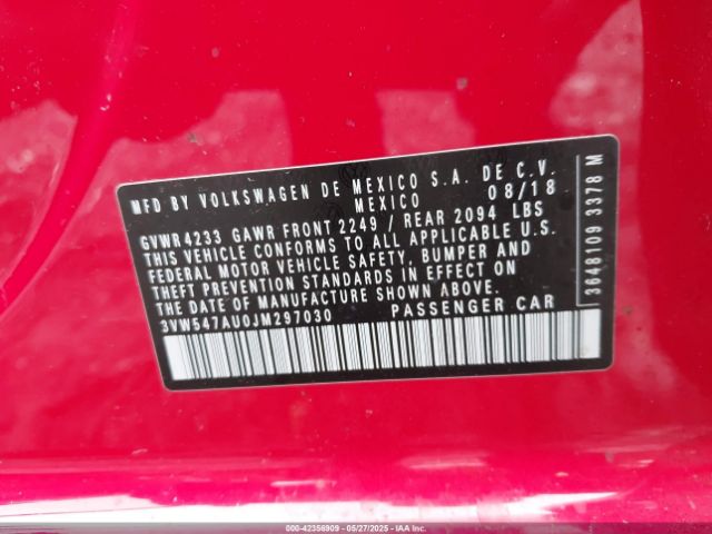 2018 VOLKSWAGEN GOLF GTI 3VW547AU0JM297030 Photo 8