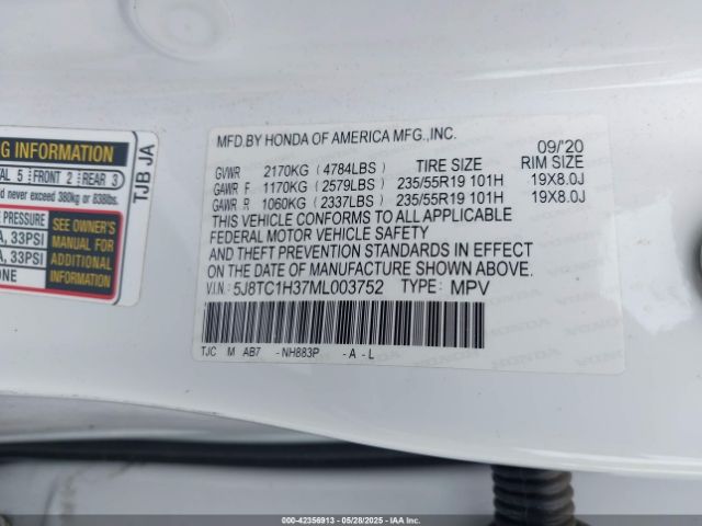 2021 ACURA RDX 5J8TC1H37ML003752 Photo 8