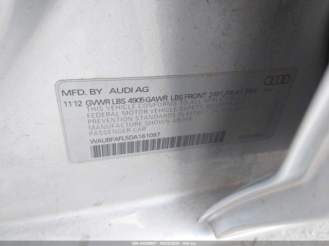 2013 AUDI A4 WAUBFAFL5DA161097 Photo 8