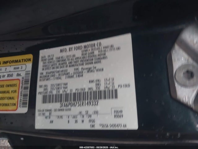 Ford 2014 2014 3FA6P0H75ER149332 Image 9