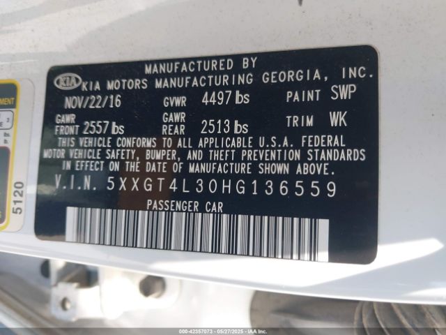 5XXGT4L30HG136559 KIA Optima Lx