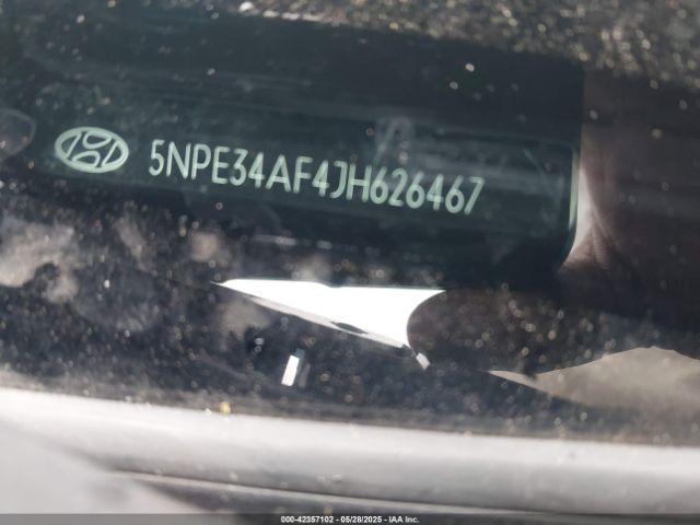 5NPE34AF4JH626467 Hyundai SONATA SEL